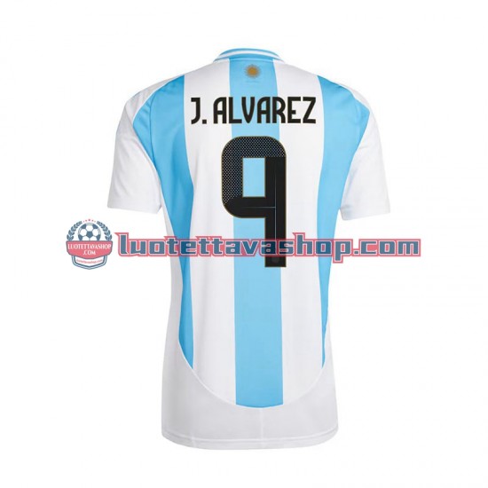 Miehet Argentiina Julian Alvarez 9 Copa America 2024 Lyhythihainen Fanipaita ,Koti