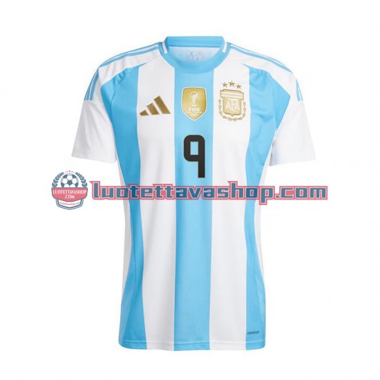 Miehet Argentiina Julian Alvarez 9 Copa America 2024 Lyhythihainen Fanipaita ,Koti