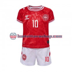 Lapset Tanska Eriksen 10 Euro 2024 Lyhythihainen Fanipaita ,Koti