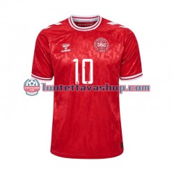 Miehet Tanska Eriksen 10 Euro 2024 Lyhythihainen Fanipaita ,Koti