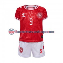 Lapset Tanska Hojlund 9 Euro 2024 Lyhythihainen Fanipaita ,Koti
