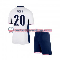 Lapset Englanti Phil Foden 20 Euro 2024 Lyhythihainen Fanipaita ,Koti