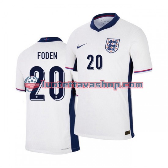 Miehet Englanti Phil Foden 20 Euro 2024 Lyhythihainen Fanipaita ,Koti
