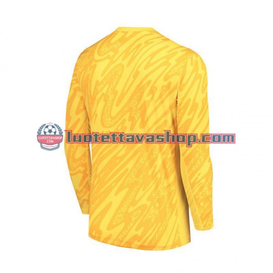 Miehet Ranska Maalivahdin Euro 2024 Keltainen Pitkähihainen Fanipaita ,Koti