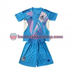 Lapset Meksiko Maalivahdin 2024 Sininen Lyhythihainen Fanipaita ,Kolmas