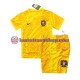 Lapset Portugali Maalivahdin Euro 2024 Keltainen Lyhythihainen Fanipaita ,Koti