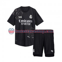 Lapset Real Madrid Maalivahdin Y3 2023-2024 Musta Lyhythihainen Fanipaita ,Neljäs