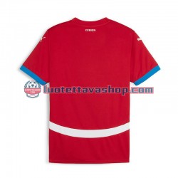 Miehet Serbia Euro 2024 Punainen Lyhythihainen Fanipaita ,Koti