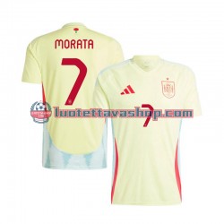 Miehet Espanja Alvaro Morata 7 Euro 2024 Lyhythihainen Fanipaita ,Vieras