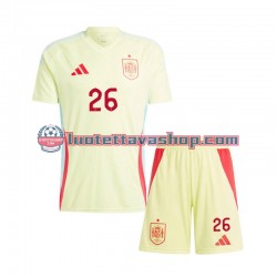 Lapset Espanja Pedri 26 Euro 2024 Lyhythihainen Fanipaita ,Vieras