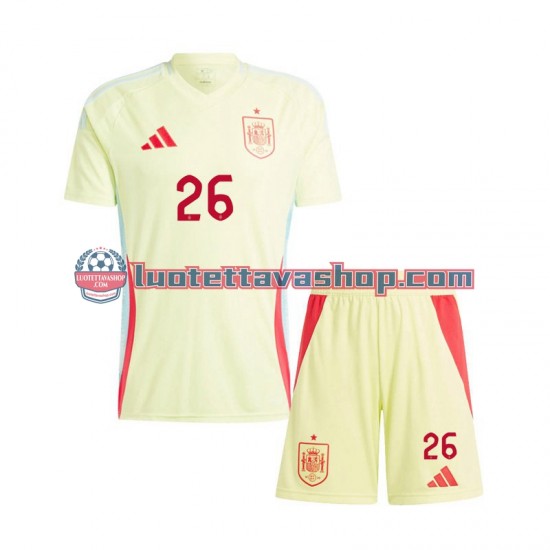 Lapset Espanja Pedri 26 Euro 2024 Lyhythihainen Fanipaita ,Vieras