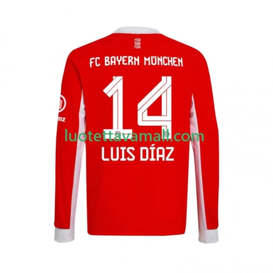 Miehet FC Bayern München Luis Diaz 14 2025-2026 Pitkähihainen Fanipaita ,Koti