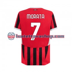 Miehet AC Milan Alvaro Morata 7 2024-2025 Lyhythihainen Fanipaita ,Koti