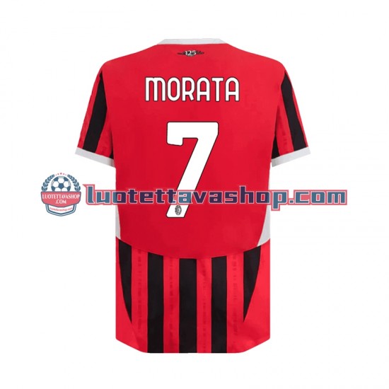 Miehet AC Milan Alvaro Morata 7 2024-2025 Lyhythihainen Fanipaita ,Koti