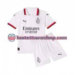 Lapset AC Milan 2024-2025 Lyhythihainen Fanipaita ,Vieras
