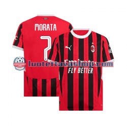 Miehet AC Milan UCL Font MORATA 7 2024-2025 Lyhythihainen Fanipaita ,Koti