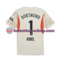 Miehet Borussia Dortmund Maalivahdin Gregor Kobel 1 2024-2025 Lyhythihainen Fanipaita ,Koti
