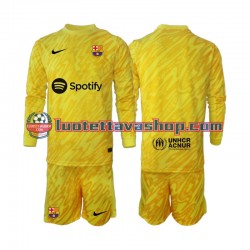 Lapset FC Barcelona Maalivahdin 2024-2025 Pitkähihainen Fanipaita ,Vieras