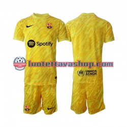 Lapset FC Barcelona Maalivahdin 2024-2025 Lyhythihainen Fanipaita ,Vieras