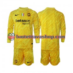 Lapset Inter Milan Maalivahdin 2024-2025 Pitkähihainen Fanipaita ,Vieras