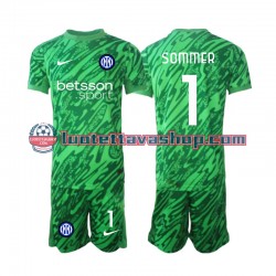 Lapset Inter Milan Maalivahdin Yann Sommer 1 2024-2025 Lyhythihainen Fanipaita ,Koti