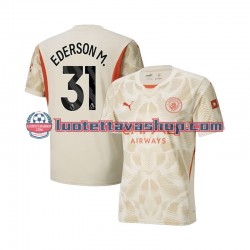 Miehet Manchester City Maalivahdin Ederson Moraes 31 2024-2025 Lyhythihainen Fanipaita ,Kolmas