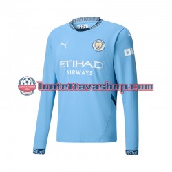 Miehet Manchester City 2024-2025 Pitkähihainen Fanipaita ,Koti