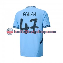 Miehet Manchester City UCL Font FODEN 47 2024-2025 Lyhythihainen Fanipaita ,Koti