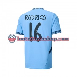 Miehet Manchester City UCL Font RODRIGO 16 2024-2025 Lyhythihainen Fanipaita ,Koti