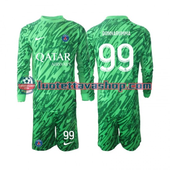 Lapset Paris Saint-Germain Maalivahdin Gianluigi Donnarumma 99 2024-2025 Pitkähihainen Fanipaita ,Vieras