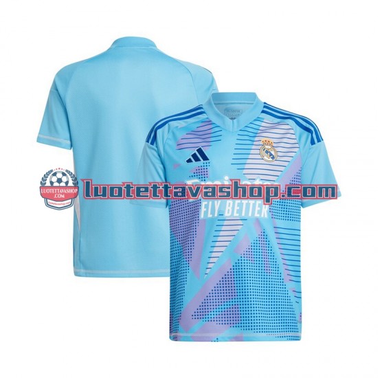 Miehet Real Madrid Maalivahdin 2024-2025 Sininen Lyhythihainen Fanipaita ,Koti