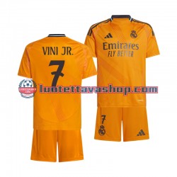 Lapset Real Madrid VINI JR 7 2024-2025 Lyhythihainen Fanipaita ,Vieras