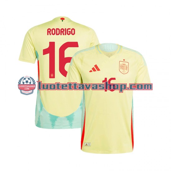 Miehet Espanja RODRIGO 16 Euro 2024 Lyhythihainen Fanipaita ,Vieras