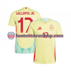 Miehet Espanja WILLIAMS JR 17 Euro 2024 Lyhythihainen Fanipaita ,Vieras