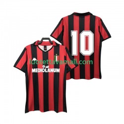 Miehet AC Milan 10 Retro 1988 1989 Lyhythihainen Fanipaita ,Koti