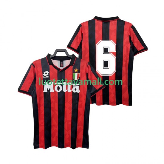 Miehet AC Milan 6 Retro 1993 1994 Lyhythihainen Fanipaita ,Koti