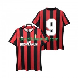 Miehet AC Milan 9 Retro 1988 1989 Lyhythihainen Fanipaita ,Koti