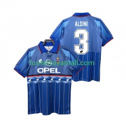 Miehet AC Milan ALDINI 3 Retro 1995 1996 Lyhythihainen Fanipaita ,Vieras