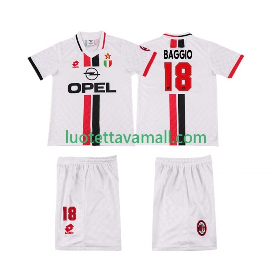 Lapset AC Milan BAGGIO 18 Retro 1996 1997 Lyhythihainen Fanipaita ,Vieras