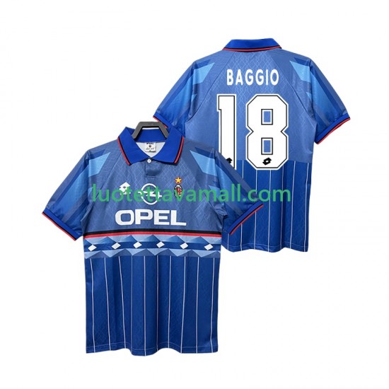 Miehet AC Milan BAGGIO 18 Retro 1995 1996 Lyhythihainen Fanipaita ,Vieras