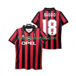 Miehet AC Milan BAGGIO 18 Retro 1995 1996 Lyhythihainen Fanipaita ,Koti