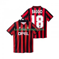Miehet AC Milan BAGGIO 18 Retro 1996 1997 Lyhythihainen Fanipaita ,Koti