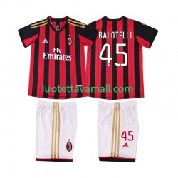 Lapset AC Milan BALOTELL 45 Retro 2013 2014 Lyhythihainen Fanipaita ,Koti