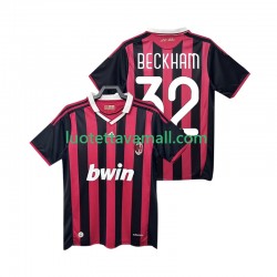 Miehet AC Milan BECKHAM 32 Retro 2009 2010 Lyhythihainen Fanipaita ,Koti