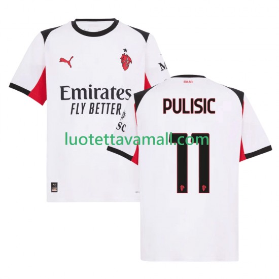 Miehet AC Milan Christian Pulisic 11 2025-2026 Lyhythihainen Fanipaita ,Vieras