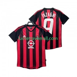 Miehet AC Milan INZAGHI 9 Retro 2002 2003 Lyhythihainen Fanipaita ,Koti