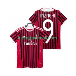 Miehet AC Milan INZAGHI 9 Retro 2011 2012 Lyhythihainen Fanipaita ,Koti