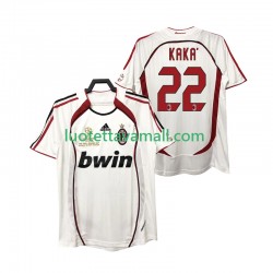 Miehet AC Milan KAKA 22 Retro 2006 2007 Lyhythihainen Fanipaita ,Vieras