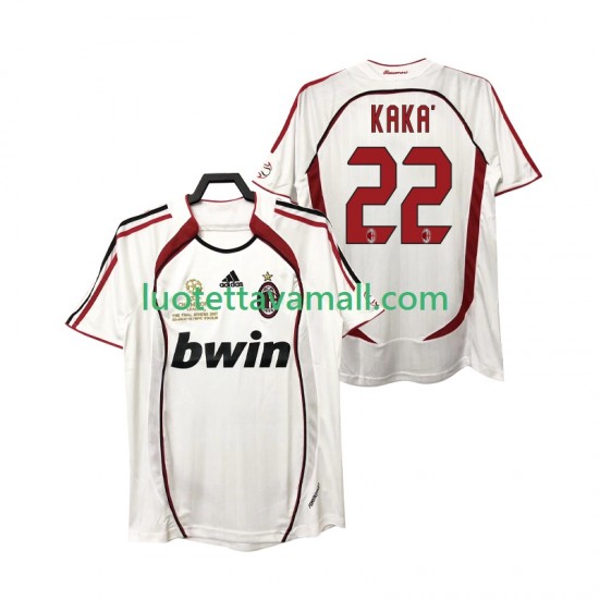 Miehet AC Milan KAKA 22 Retro 2006 2007 Lyhythihainen Fanipaita ,Vieras