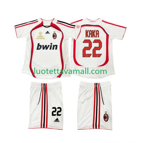 Lapset AC Milan KAKA 22 Retro 2006 2007 Lyhythihainen Fanipaita ,Vieras